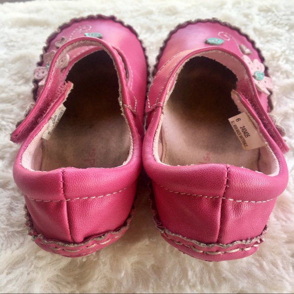 Koala Kids pink Mary Jane moccasins sz 6 soft sole - Picture 3 of 8